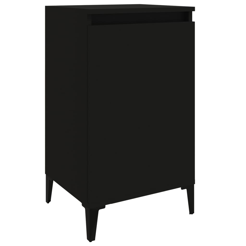 vidaXL Yöpöydät 2 kpl musta 40x35x70 cm tekninen puu