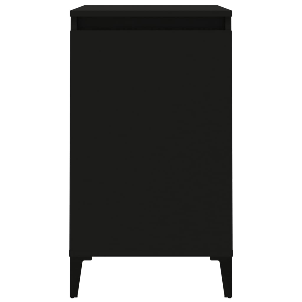 vidaXL Yöpöydät 2 kpl musta 40x35x70 cm tekninen puu
