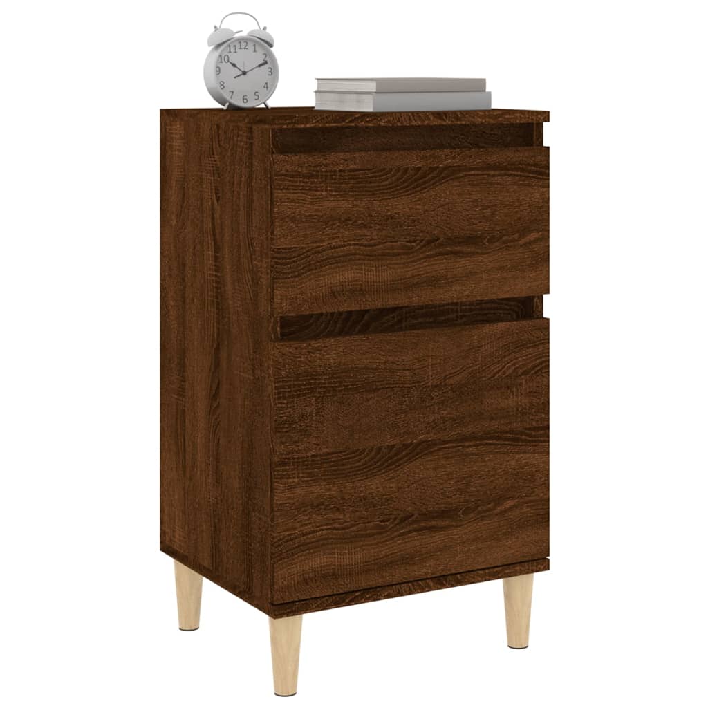 vidaXL Yöpöydät 2 kpl ruskea tammi 40x35x70