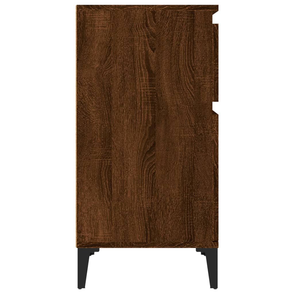 vidaXL Yöpöydät 2 kpl ruskea tammi 40x35x70
