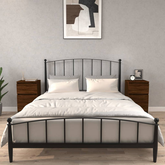 vidaXL Yöpöydät 2 kpl ruskea tammi 40x35x70