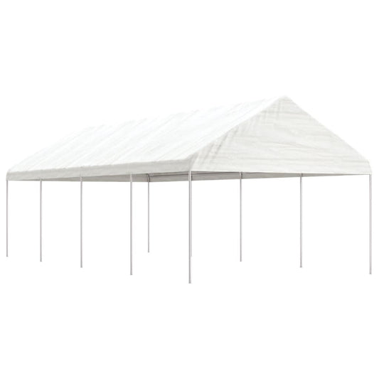 vidaXL Huvimaja katolla valkoinen 8,92x4,08x3,22 m polyeteeni