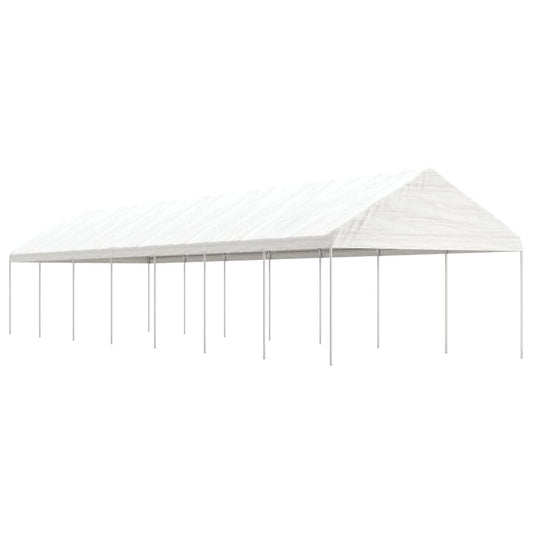 vidaXL Huvimaja katolla valkoinen 15,61x4,08x3,22 m polyeteeni