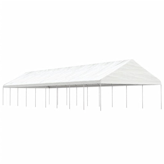 vidaXL Huvimaja katolla valkoinen 20,07x5,88x3,75 m polyeteeni