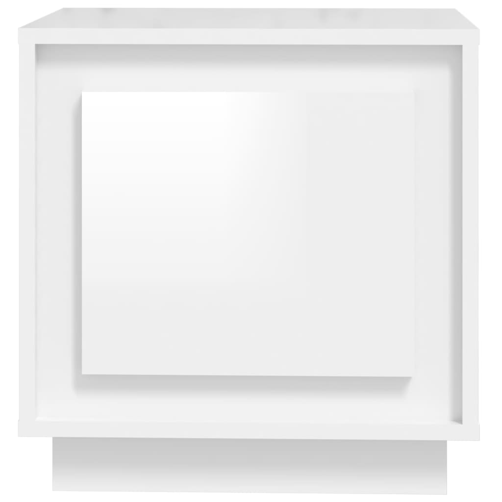 vidaXL Yöpöydät 2 kpl korkeakiilto valkoinen 44x35x45 cm tekninen puu
