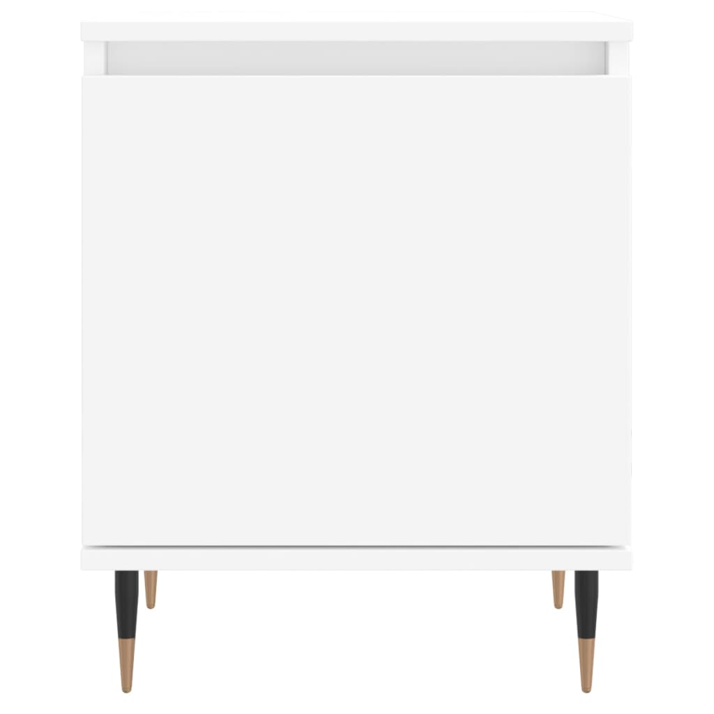 vidaXL Yöpöydät 2 kpl valkoinen 40x30x50 cm tekninen puu