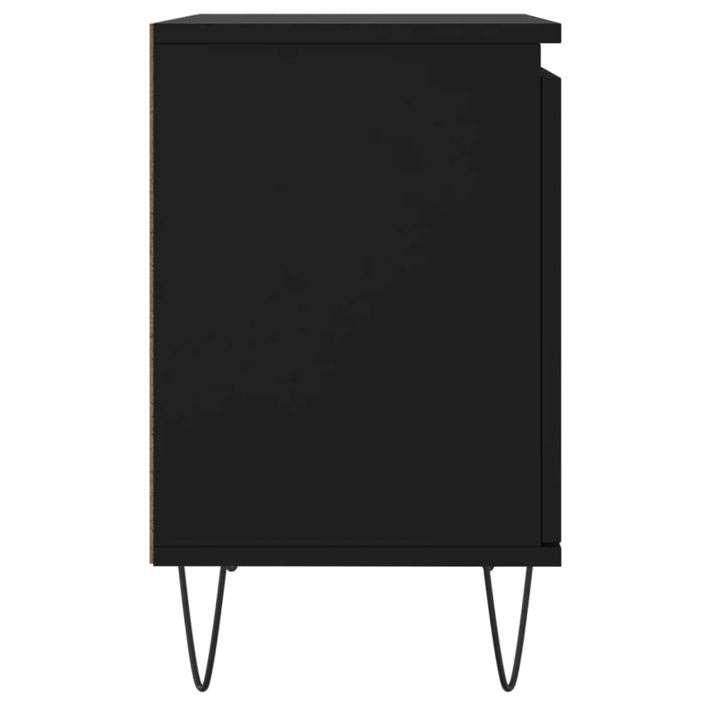 vidaXL Yöpöydät 2 kpl musta 40x30x50 cm tekninen puu