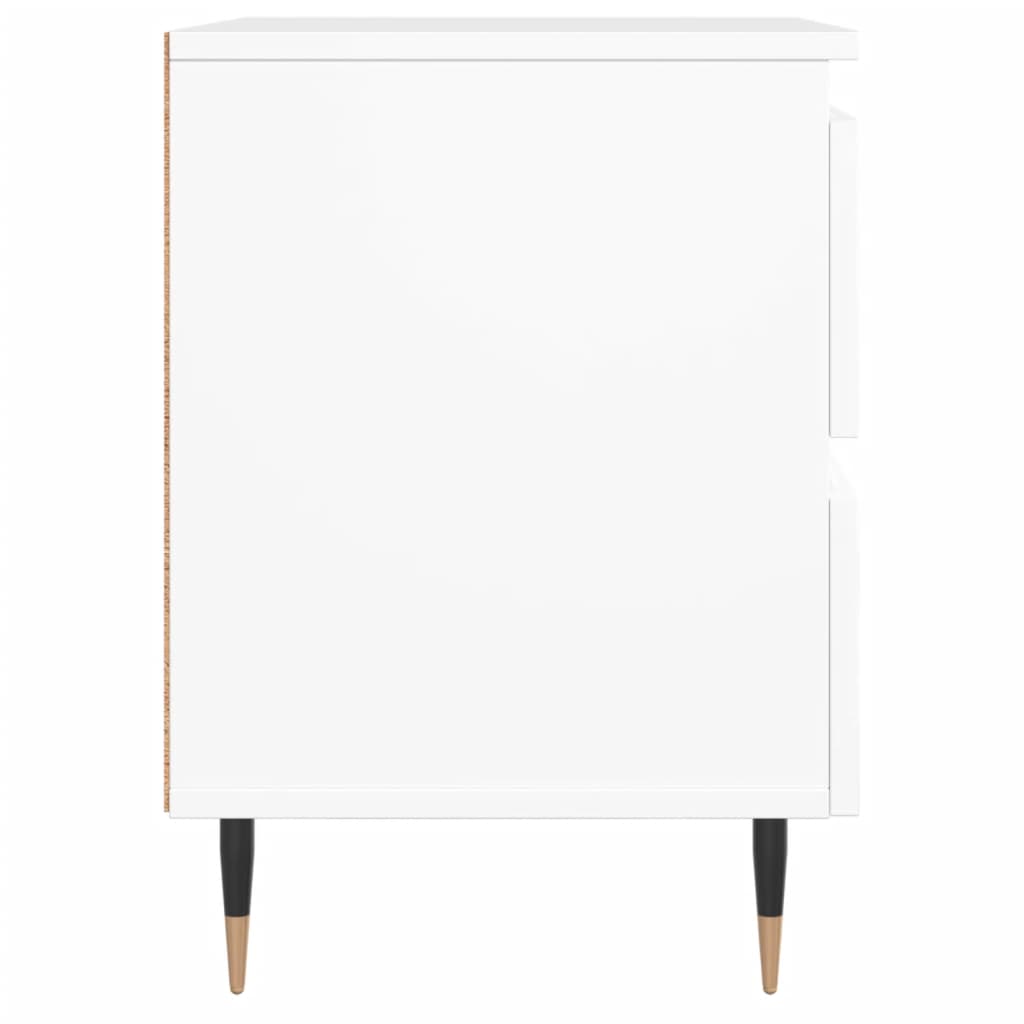 vidaXL Yöpöydät 2 kpl valkoinen 40x35x50 cm tekninen puu