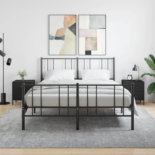 vidaXL Yöpöydät 2 kpl musta 40x35x47,5 cm tekninen puu