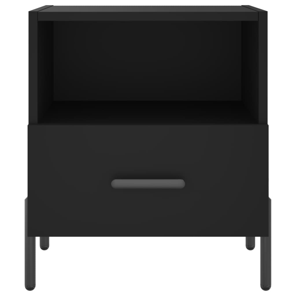vidaXL Yöpöydät 2 kpl musta 40x35x47,5 cm tekninen puu