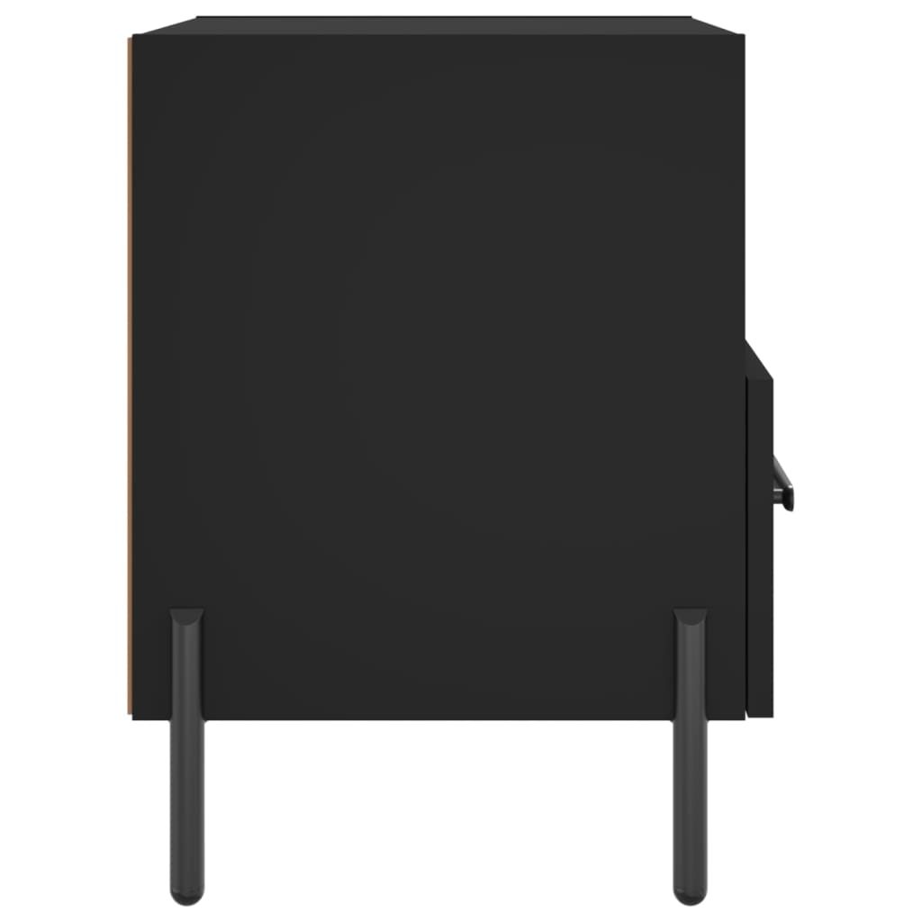 vidaXL Yöpöydät 2 kpl musta 40x35x47,5 cm tekninen puu