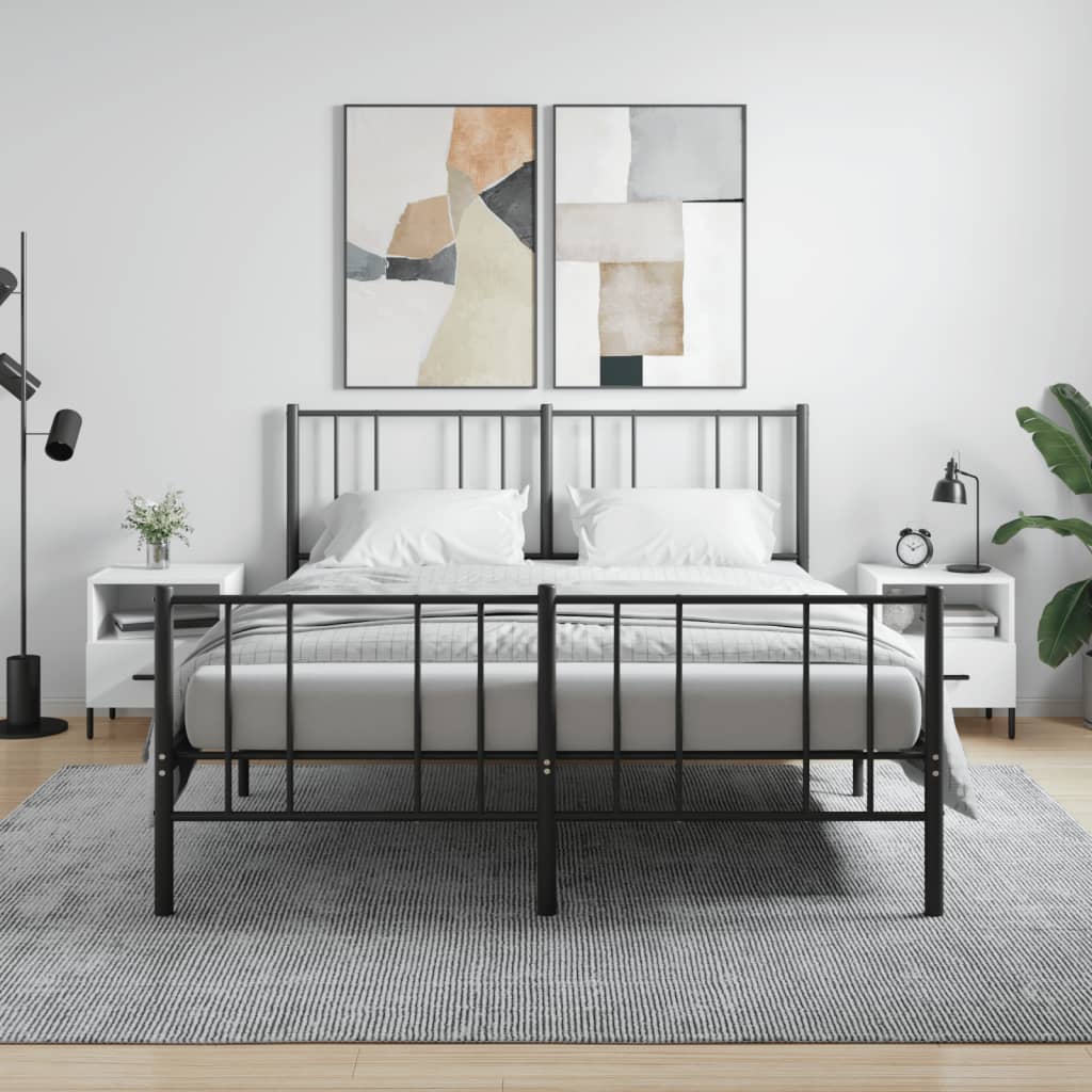 vidaXL Yöpöydät 2 kpl korkeakiilto valk. 40x35x47,5 cm tekninen puu