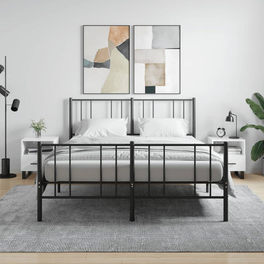 vidaXL Yöpöydät 2 kpl korkeakiilto valk. 40x35x47,5 cm tekninen puu