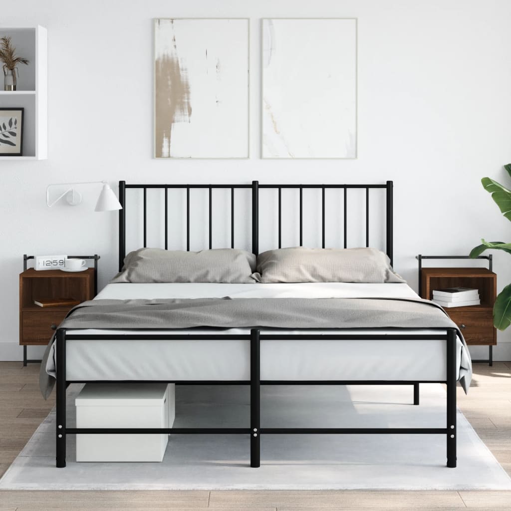 vidaXL Yöpöydät seinälle 2 kpl ruskea tammi 40x30x61 cm tekninen puu
