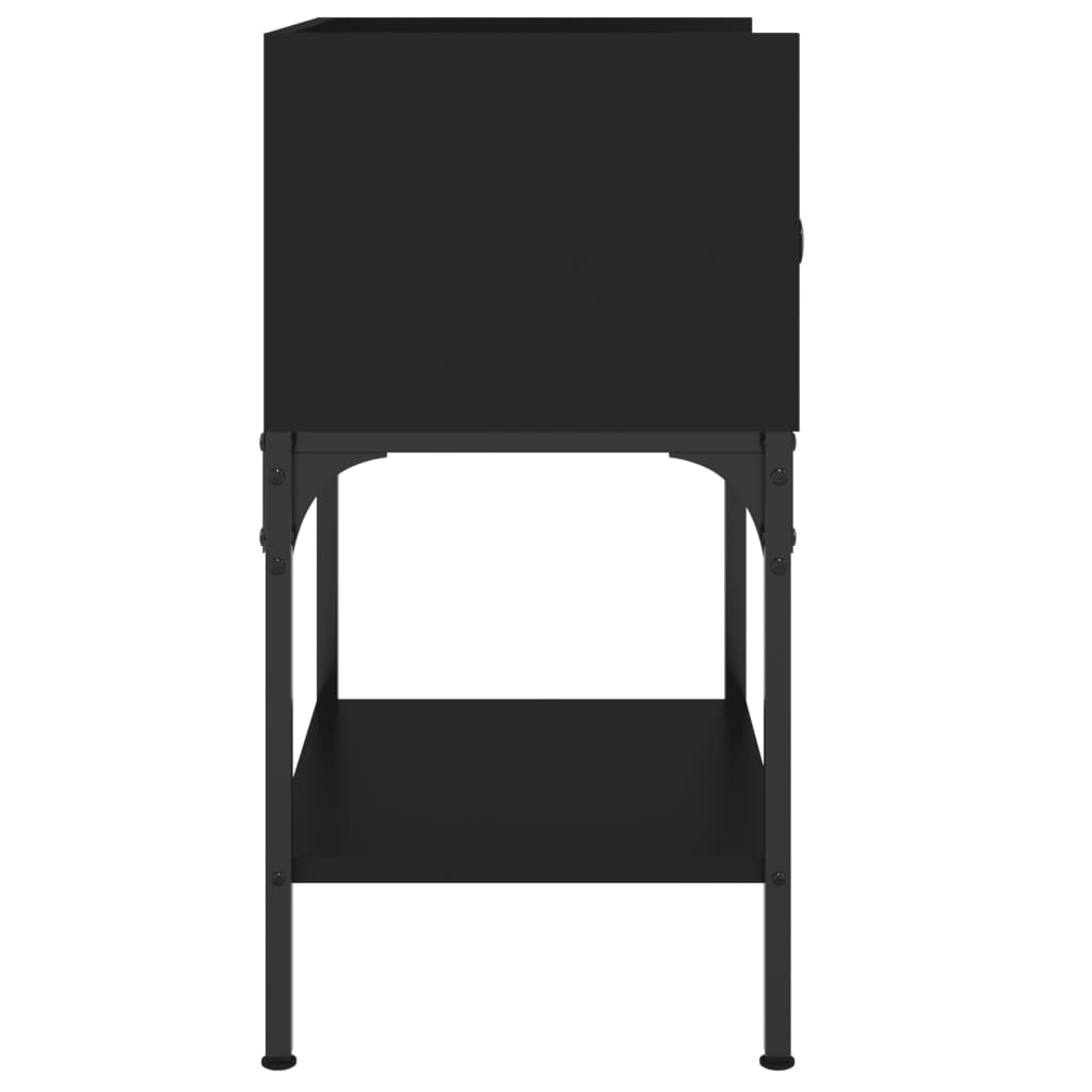 vidaXL Yöpöydät 2 kpl musta 40,5x31x60 cm tekninen puu