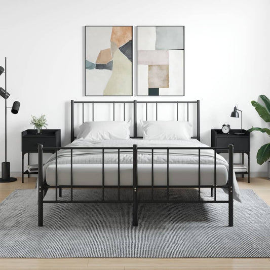 vidaXL Yöpöydät 2 kpl musta 40,5x31x60 cm tekninen puu