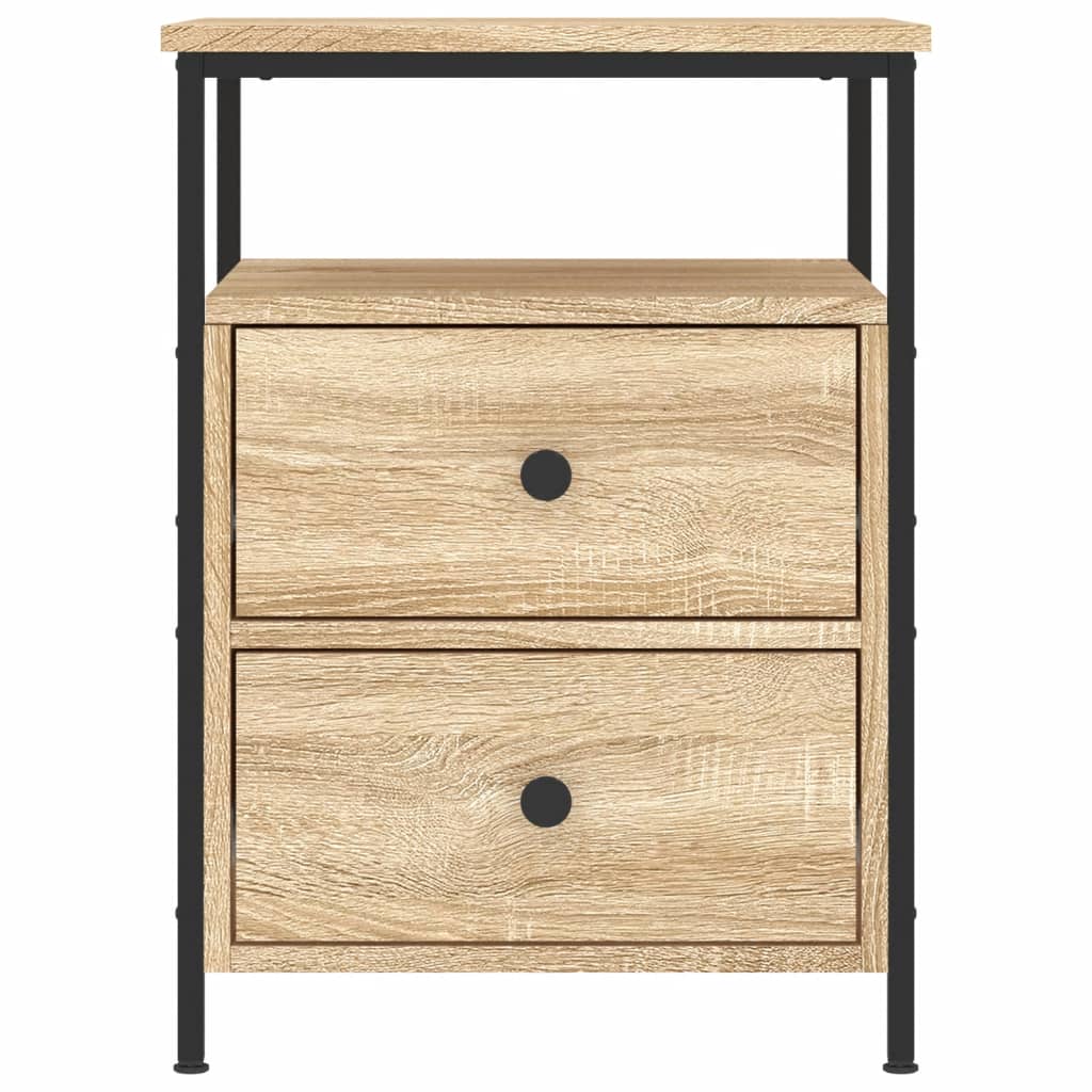 vidaXL Yöpöydät 2 kpl Sonoma-tammi 44x45x60 cm tekninen puu