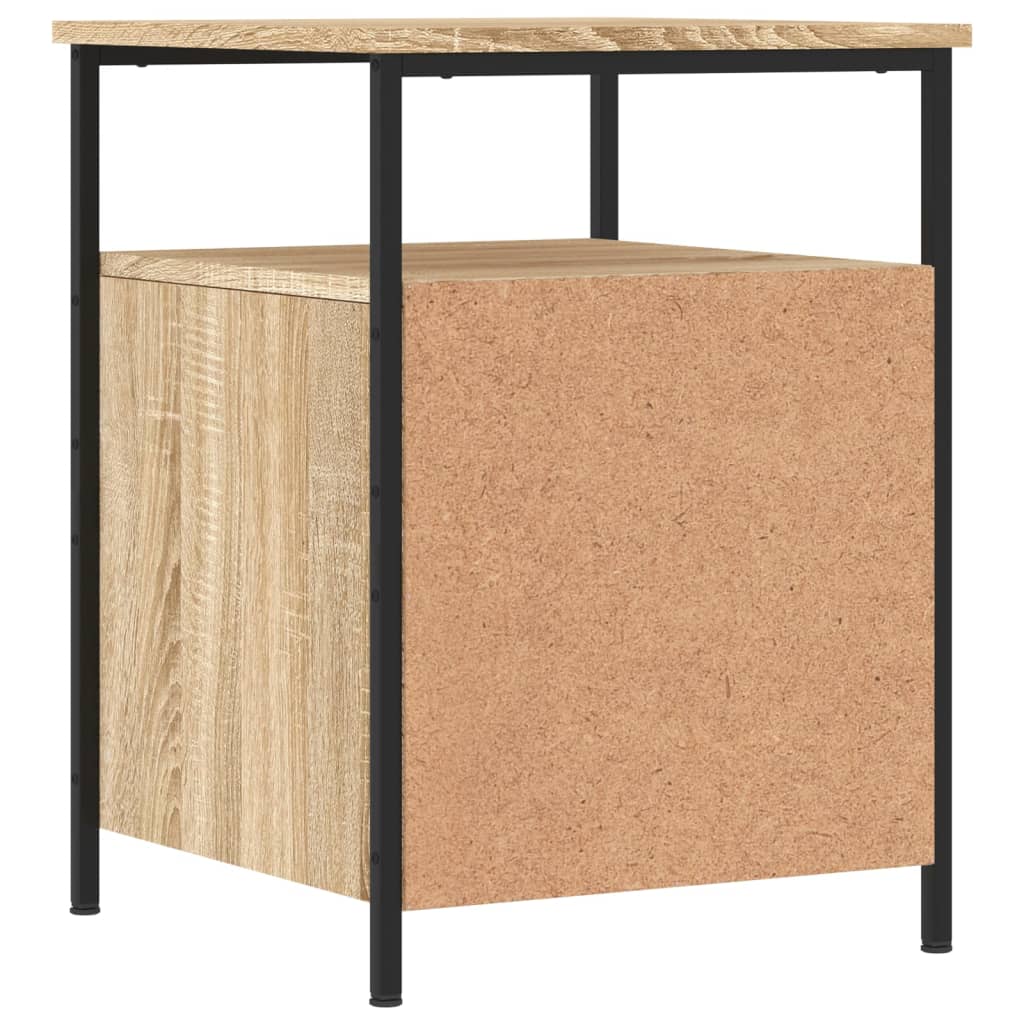 vidaXL Yöpöydät 2 kpl Sonoma-tammi 44x45x60 cm tekninen puu