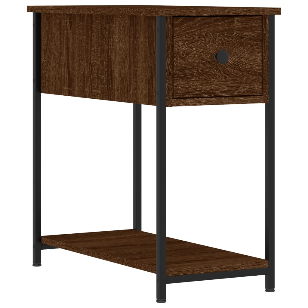 vidaXL Yöpöydät 2 kpl ruskea tammi 30x60x60 cm tekninen puu