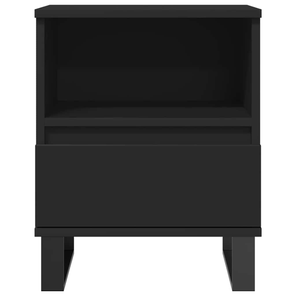 vidaXL Yöpöydät 2 kpl musta 40x35x50 cm tekninen puu