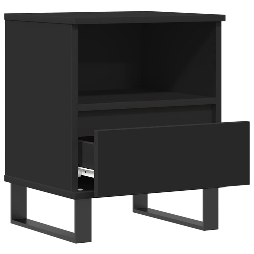 vidaXL Yöpöydät 2 kpl musta 40x35x50 cm tekninen puu
