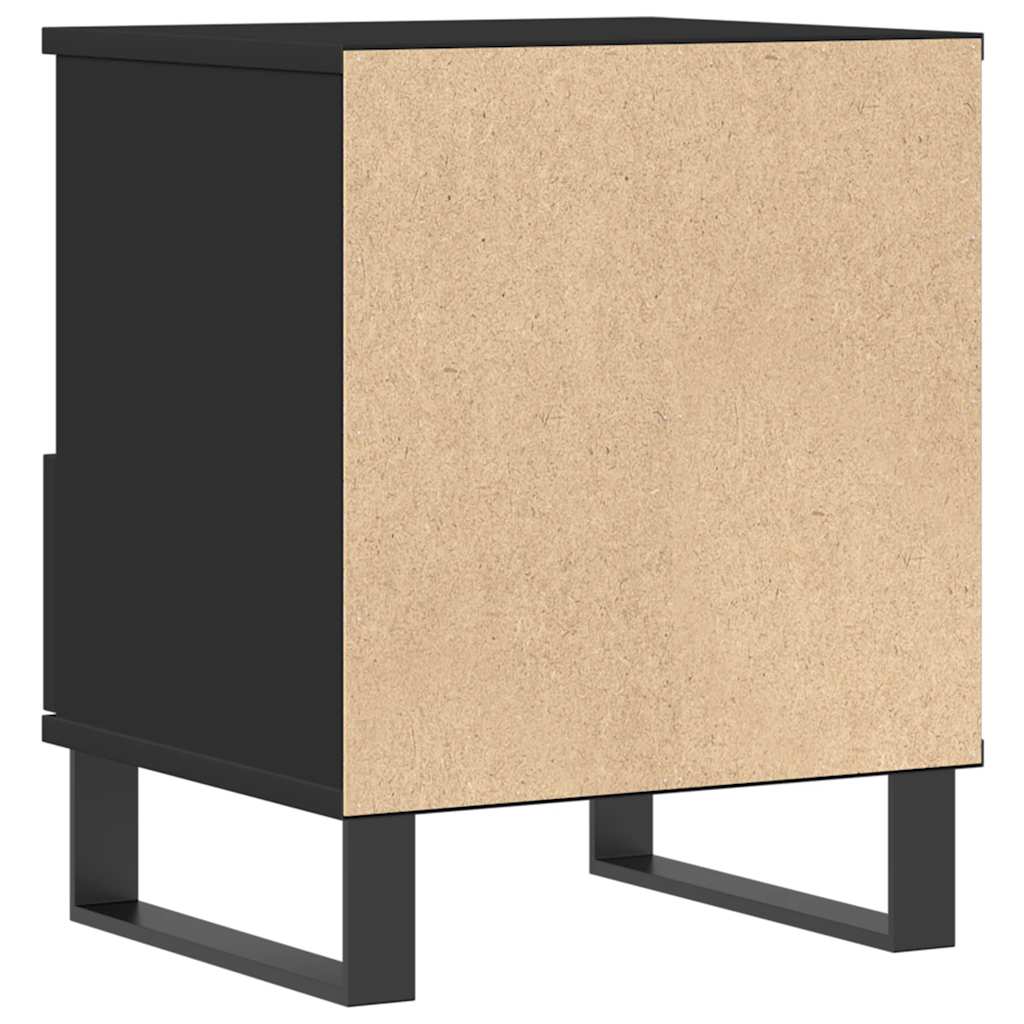 vidaXL Yöpöydät 2 kpl musta 40x35x50 cm tekninen puu