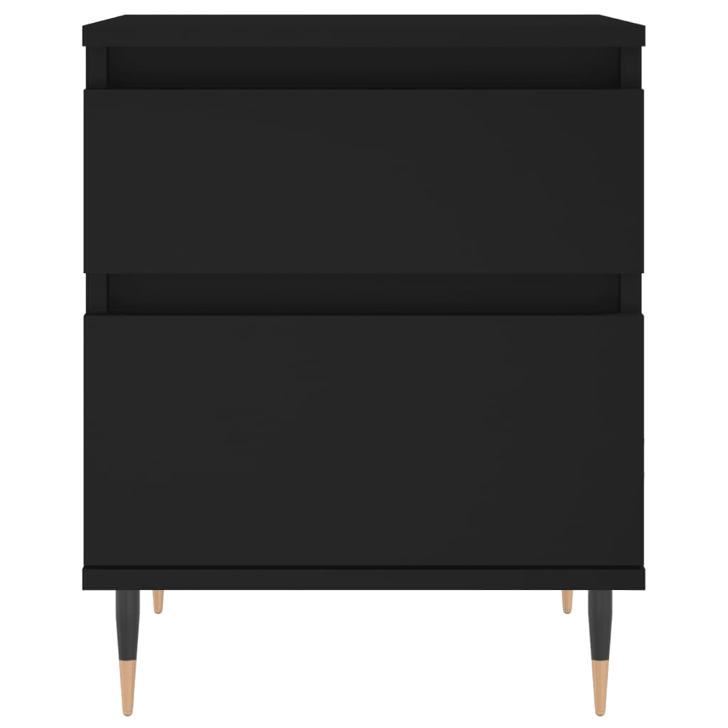 vidaXL Yöpöydät 2 kpl musta 40x35x50 cm tekninen puu