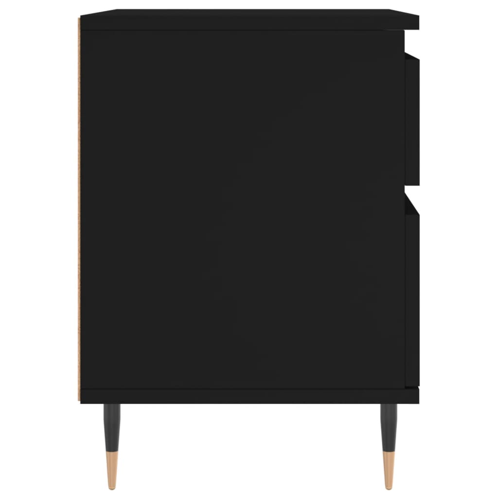 vidaXL Yöpöydät 2 kpl musta 40x35x50 cm tekninen puu