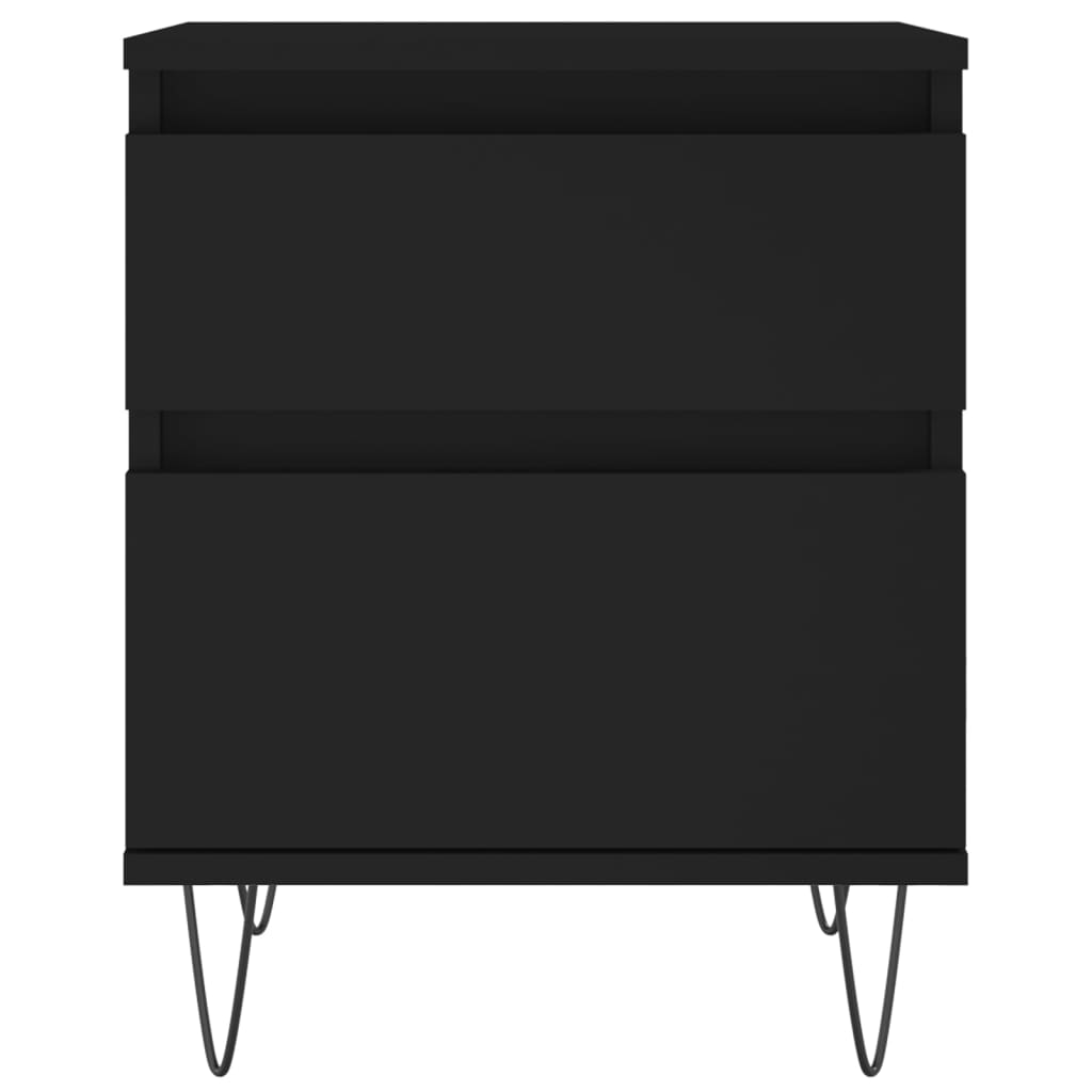 vidaXL Yöpöydät 2 kpl musta 40x35x50 cm tekninen puu