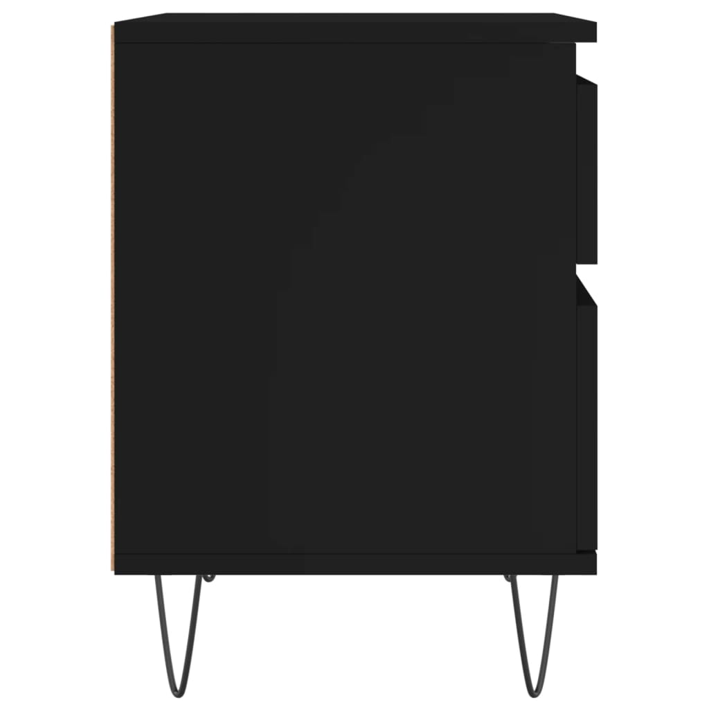 vidaXL Yöpöydät 2 kpl musta 40x35x50 cm tekninen puu