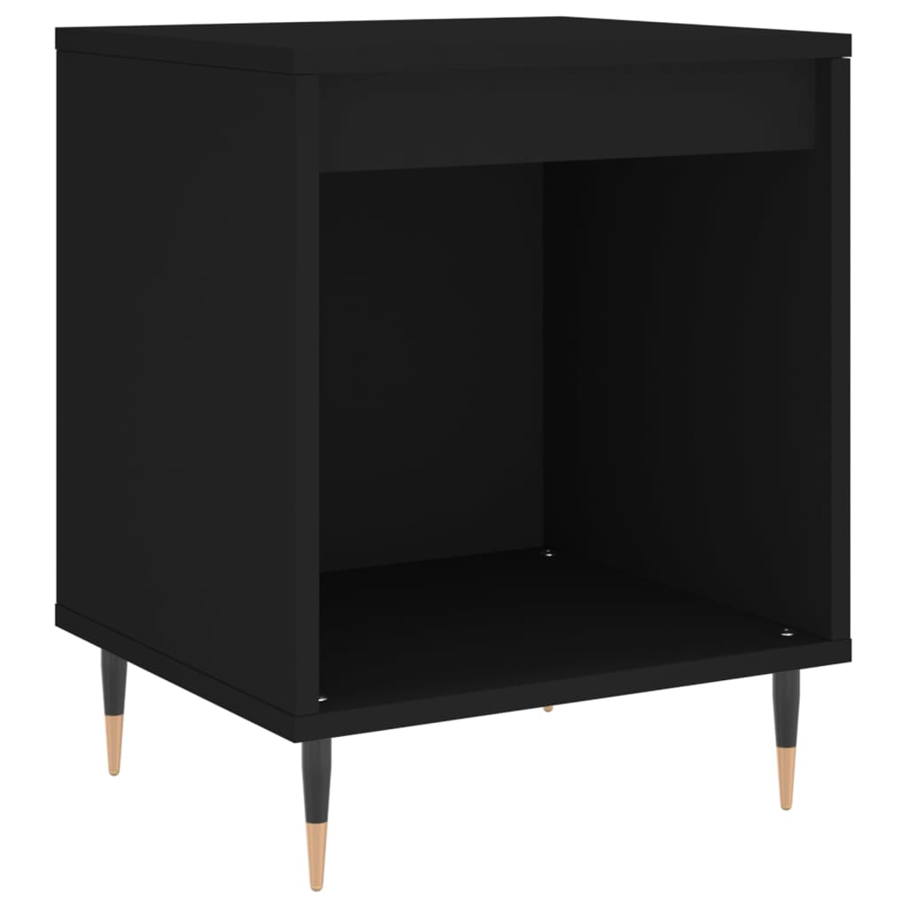 vidaXL Yöpöydät 2 kpl musta 40x35x50 cm tekninen puu