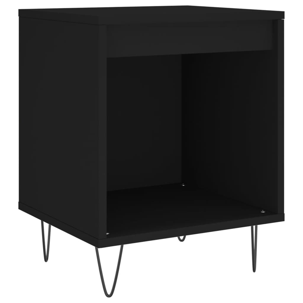 vidaXL Yöpöydät 2 kpl musta 40x35x50 cm tekninen puu
