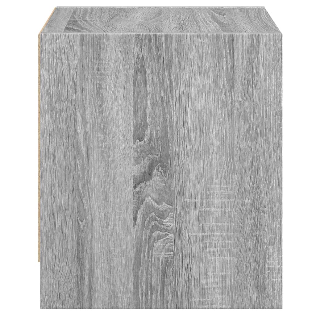 vidaXL Yöpöydät lasiovilla 2 kpl harmaa Sonoma 35x37x42 cm