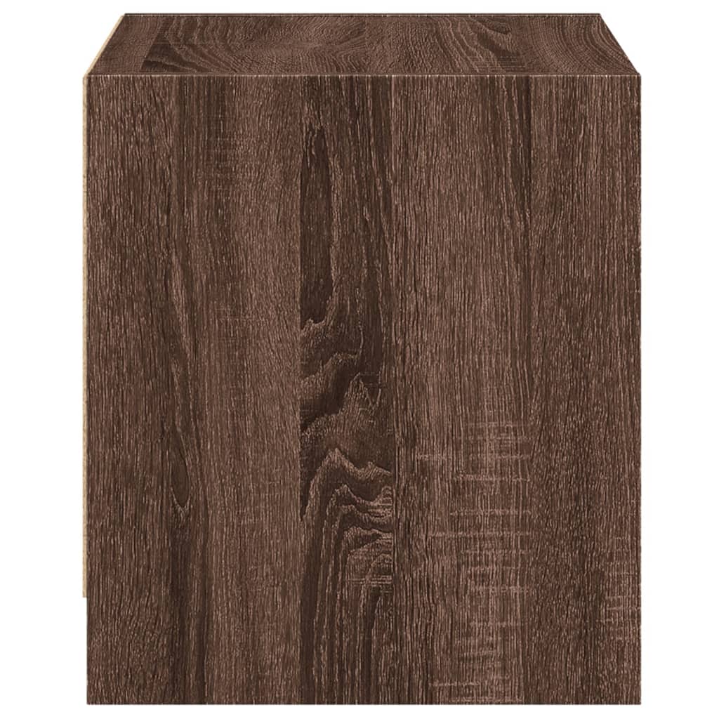 vidaXL Yöpöydät lasiovilla 2 kpl ruskea tammi 35x37x42 cm