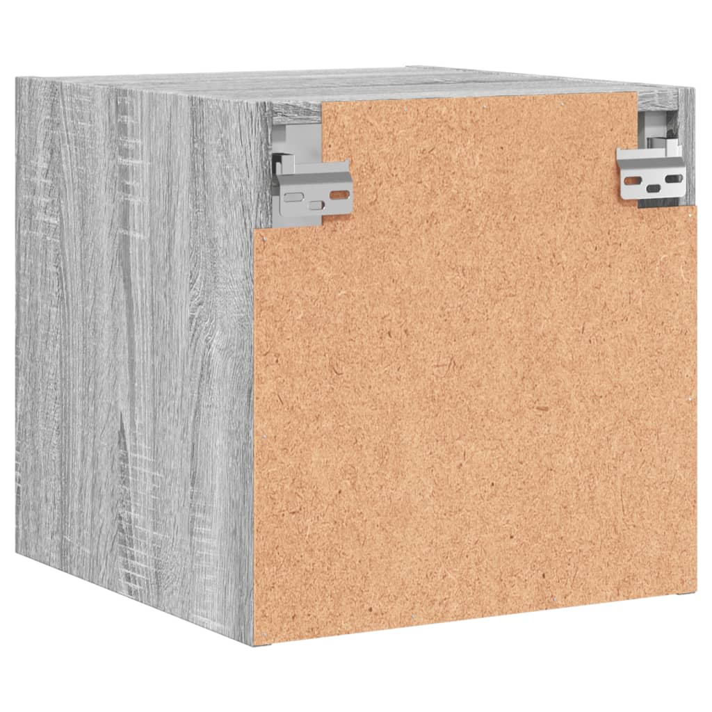vidaXL Yöpöydät lasiovilla 2 kpl harmaa Sonoma 35x37x35 cm