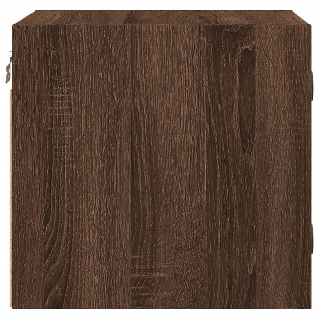 vidaXL Yöpöydät lasiovilla 2 kpl ruskea tammi 35x37x35 cm