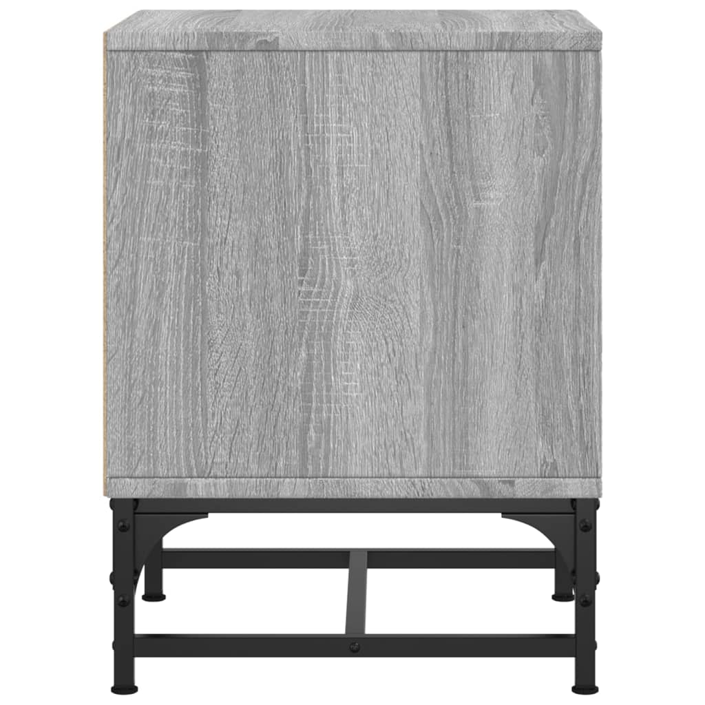 vidaXL Yöpöydät lasiovilla 2 kpl harmaa Sonoma 35x37x50 cm