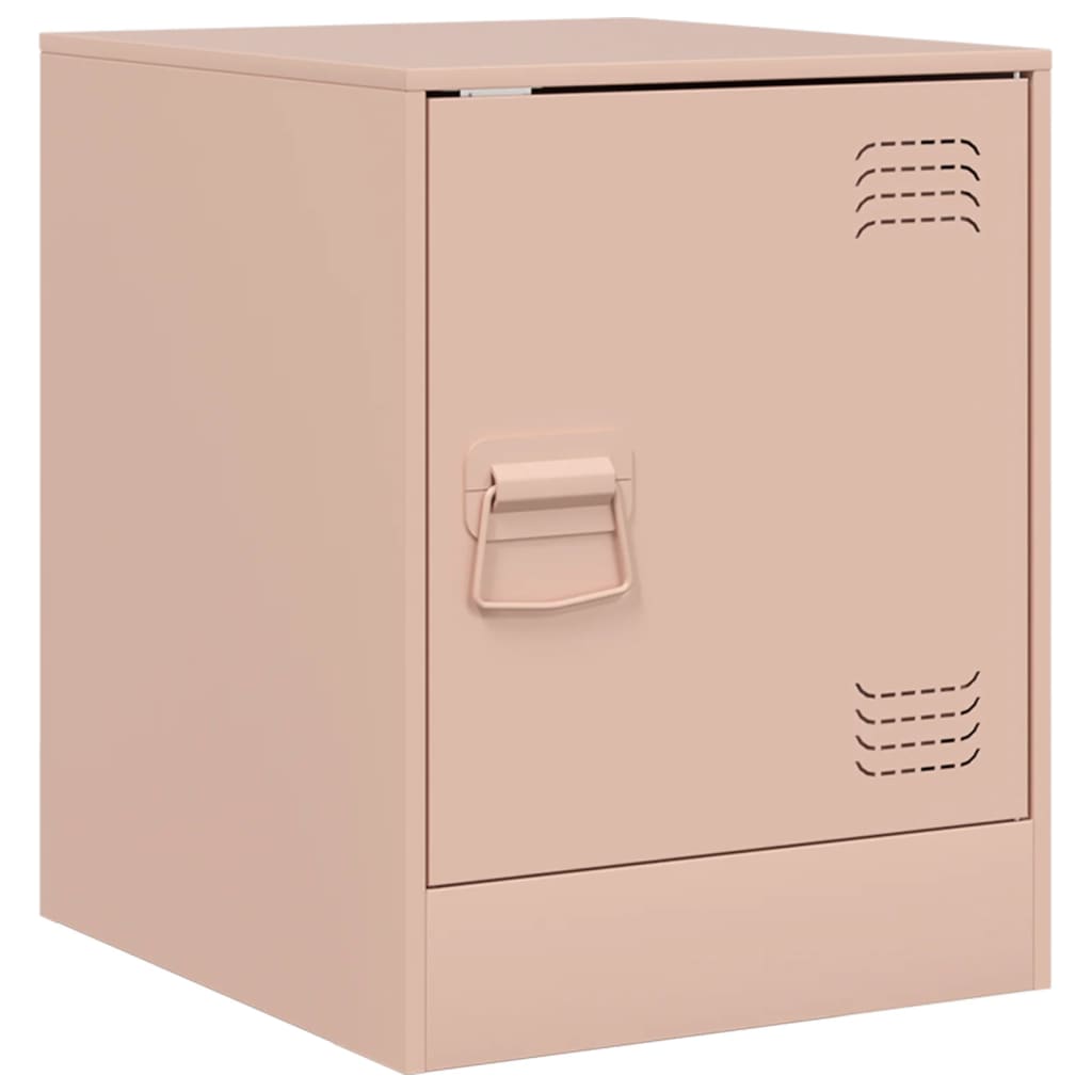vidaXL Yöpöydät 2 kpl pinkki 34,5x39x44 cm teräs