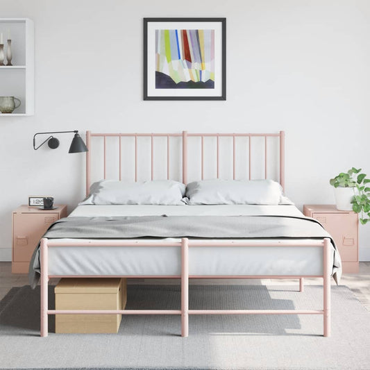 vidaXL Yöpöydät 2 kpl pinkki 34,5x39x44 cm teräs