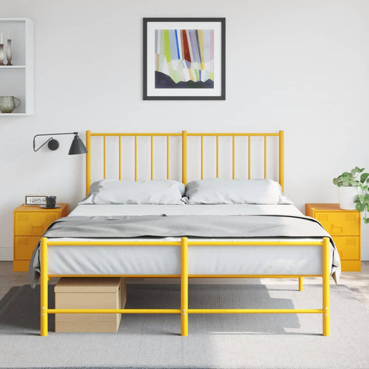 vidaXL Yöpöydät 2 kpl keltainen 34,5x39x44 cm teräs