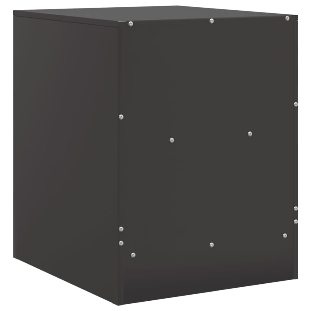 vidaXL Yöpöydät 2 kpl musta 34,5x39x44 cm teräs