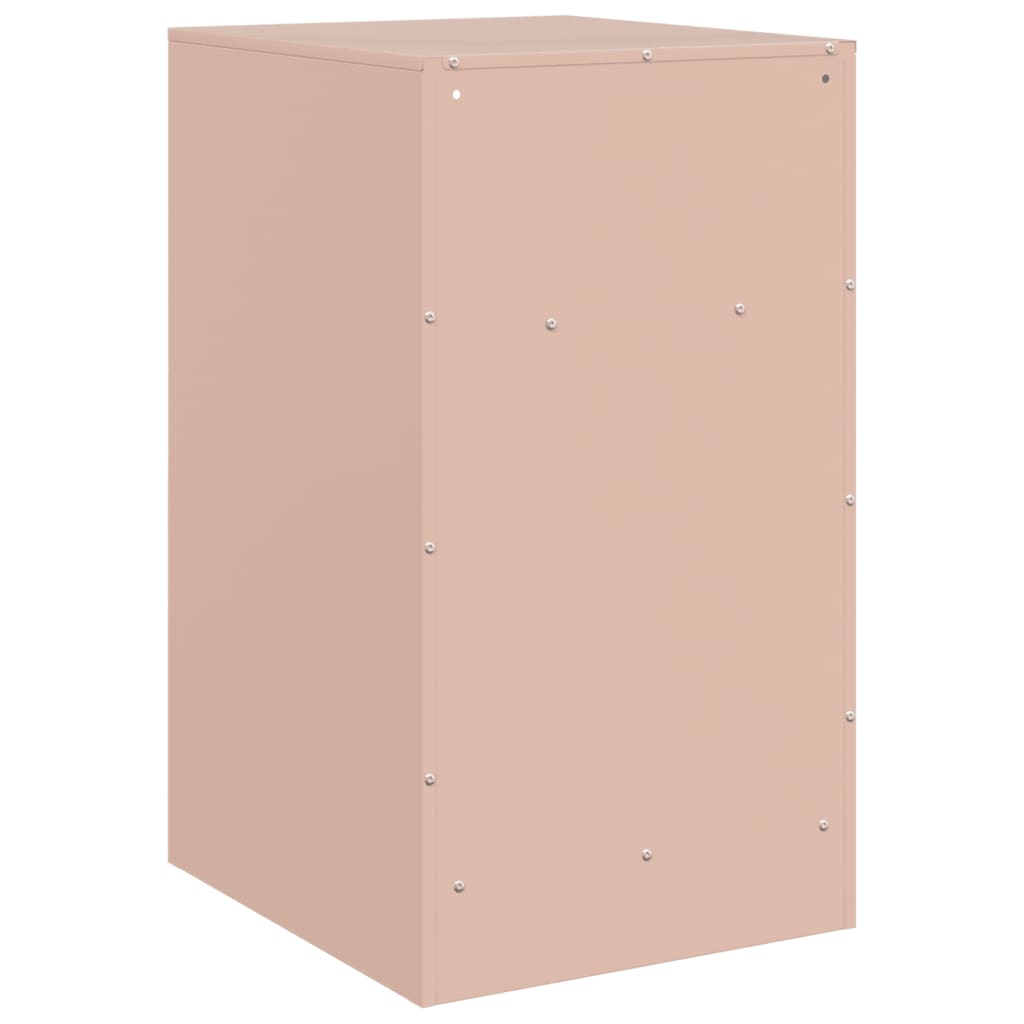 vidaXL Yöpöydät 2 kpl pinkki 34,5x39x62 cm teräs