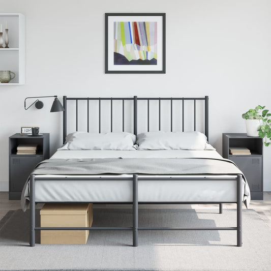 vidaXL Yöpöydät 2 kpl antrasiitti 34,5x39x62 cm teräs