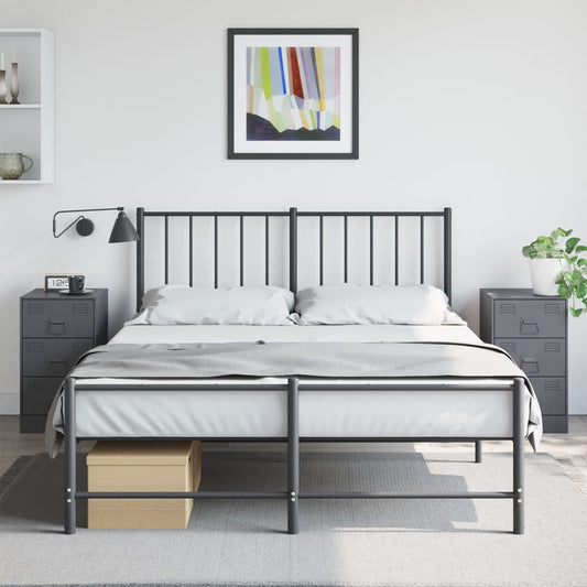 vidaXL Yöpöydät 2 kpl antrasiitti 34,5x39x62 cm teräs