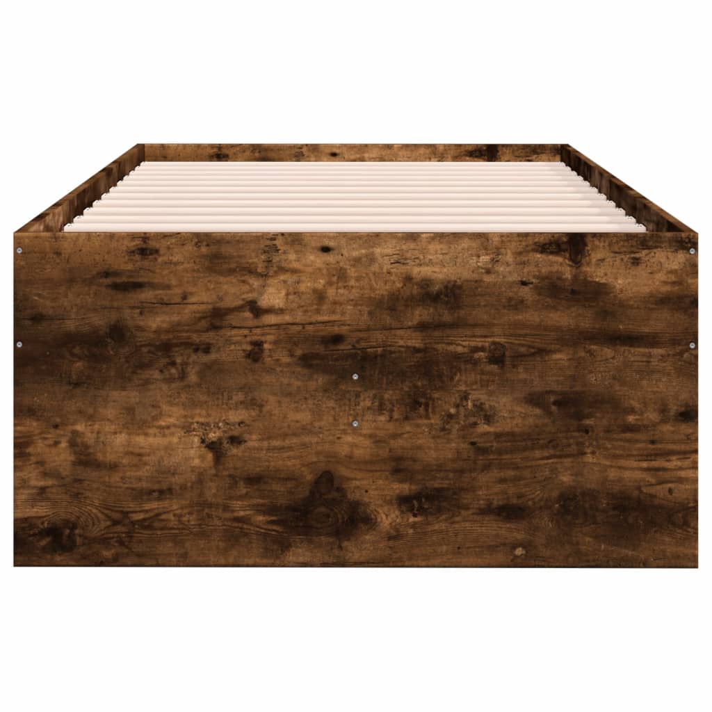 vidaXL Vuodesohva laatikoilla ei patjaa savutammi 100x200 cm