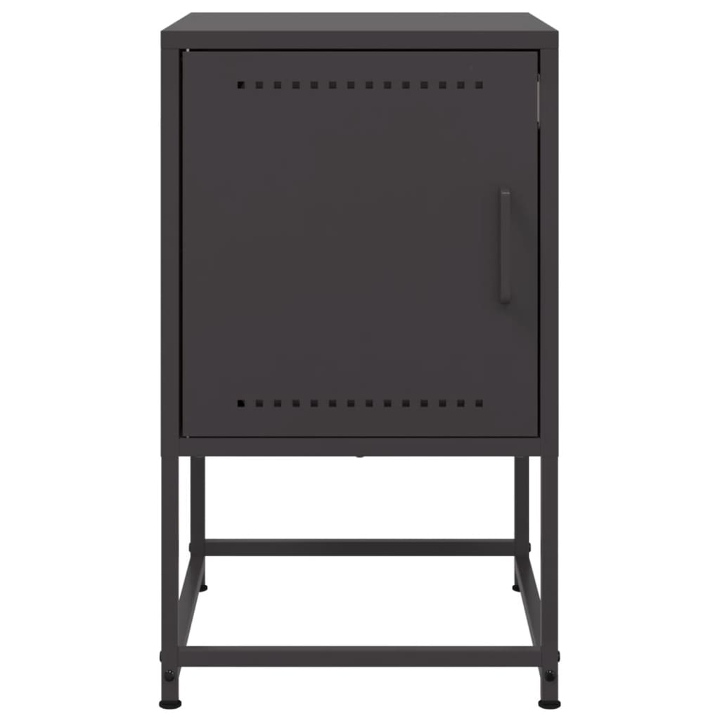 vidaXL Yöpöydät 2 kpl musta 36x39x60,5 cm teräs