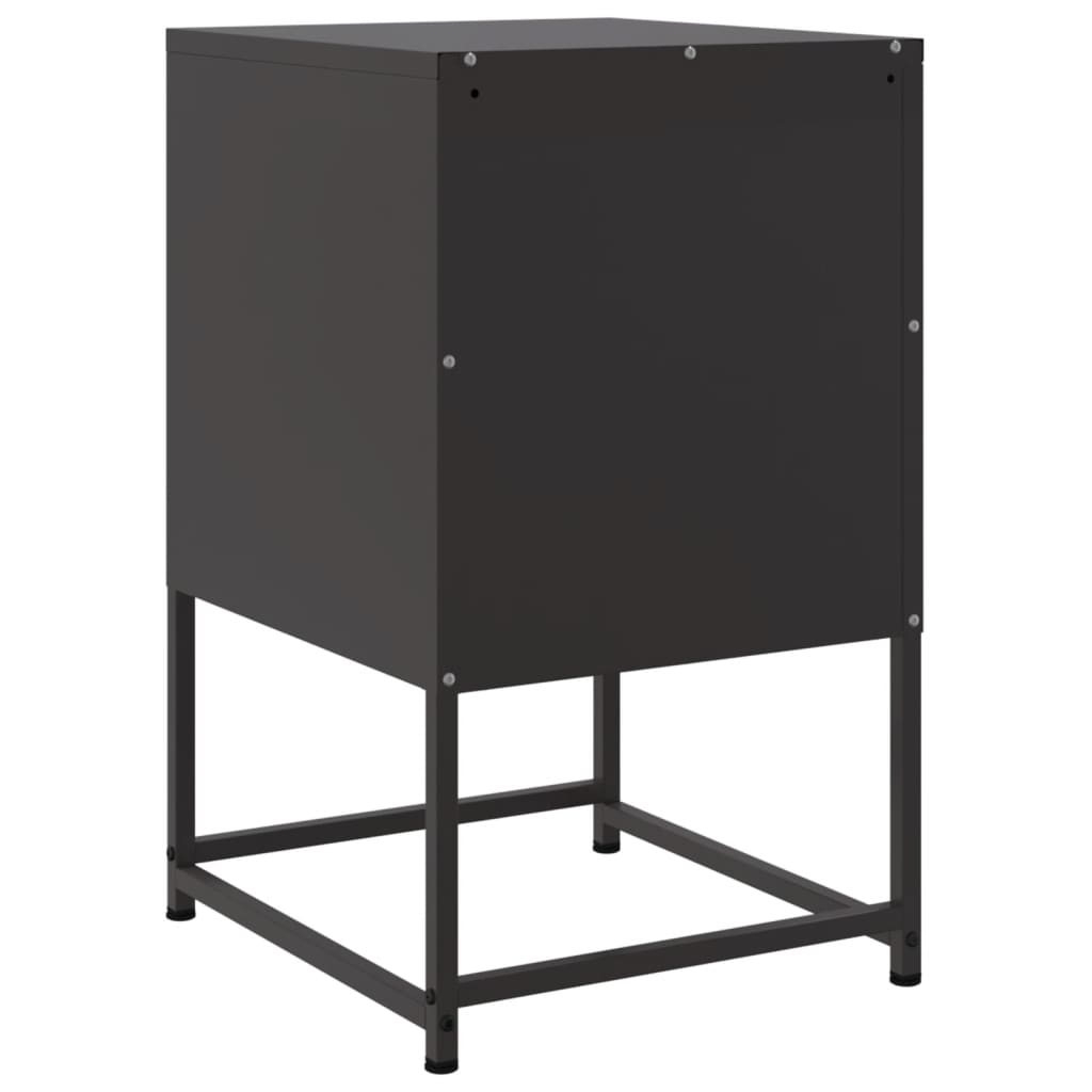 vidaXL Yöpöydät 2 kpl musta 36x39x60,5 cm teräs