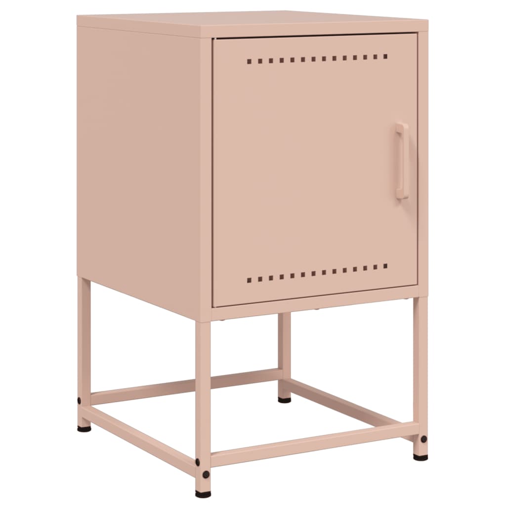 vidaXL Yöpöydät 2 kpl pinkki 36x39x60,5 cm teräs