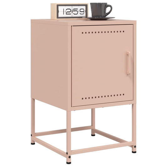 vidaXL Yöpöydät 2 kpl pinkki 36x39x60,5 cm teräs