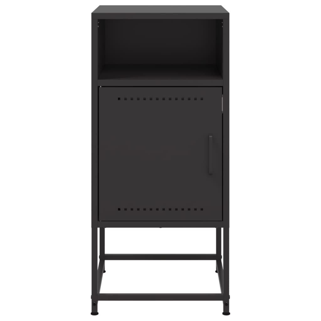 vidaXL Yöpöydät 2 kpl musta 36x39x78 cm teräs
